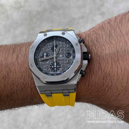 Yellow Rubber Strap, Royal Oak Offshore 42mm