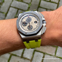 Load image into Gallery viewer, MIDAS Acid Green AP Rubber Strap for Audemars Piguet Royal Oak Offshore 44mm