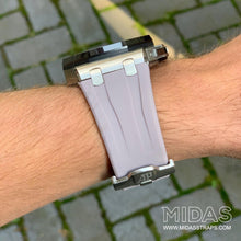Load image into Gallery viewer, MIDAS Blush Grey AP Rubber Strap for Audemars Piguet Royal Oak Offshore 44mm