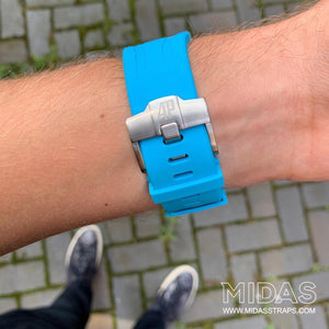 MIDAS Riviera Blue AP Rubber Strap for Audemars Piguet Royal Oak Offshore 44mm