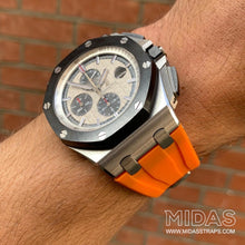 Load image into Gallery viewer, MIDAS Orange AP Rubber Strap for Audemars Piguet Royal Oak Offshore 44mm