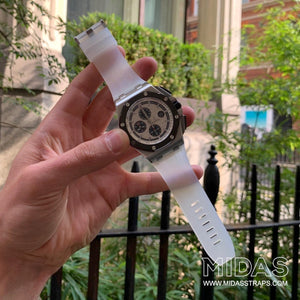 MIDAS Transparent Clear AP Rubber Strap for Audemars Piguet Royal Oak Offshore 44mm