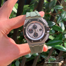 Load image into Gallery viewer, MIDAS Khaki Green AP Rubber Strap for Audemars Piguet Royal Oak Offshore 44mm