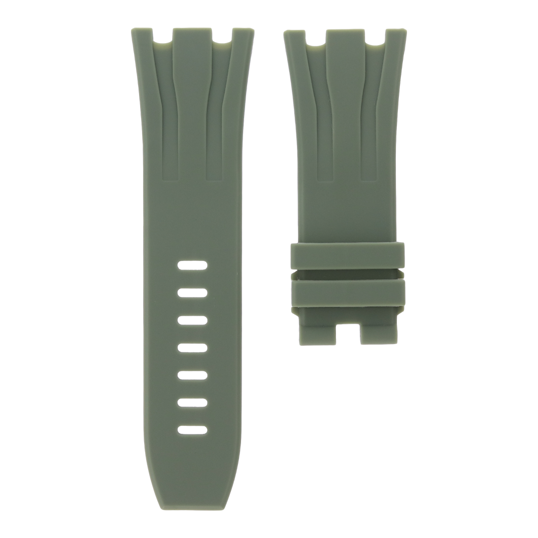MIDAS Khaki Green AP Rubber Strap for Audemars Piguet Royal Oak Offshore 44mm