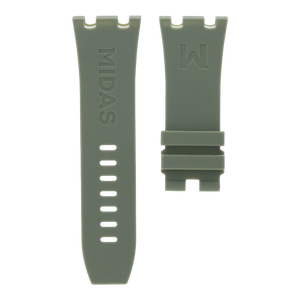 MIDAS Khaki Green AP Rubber Strap for Audemars Piguet Royal Oak Offshore 44mm
