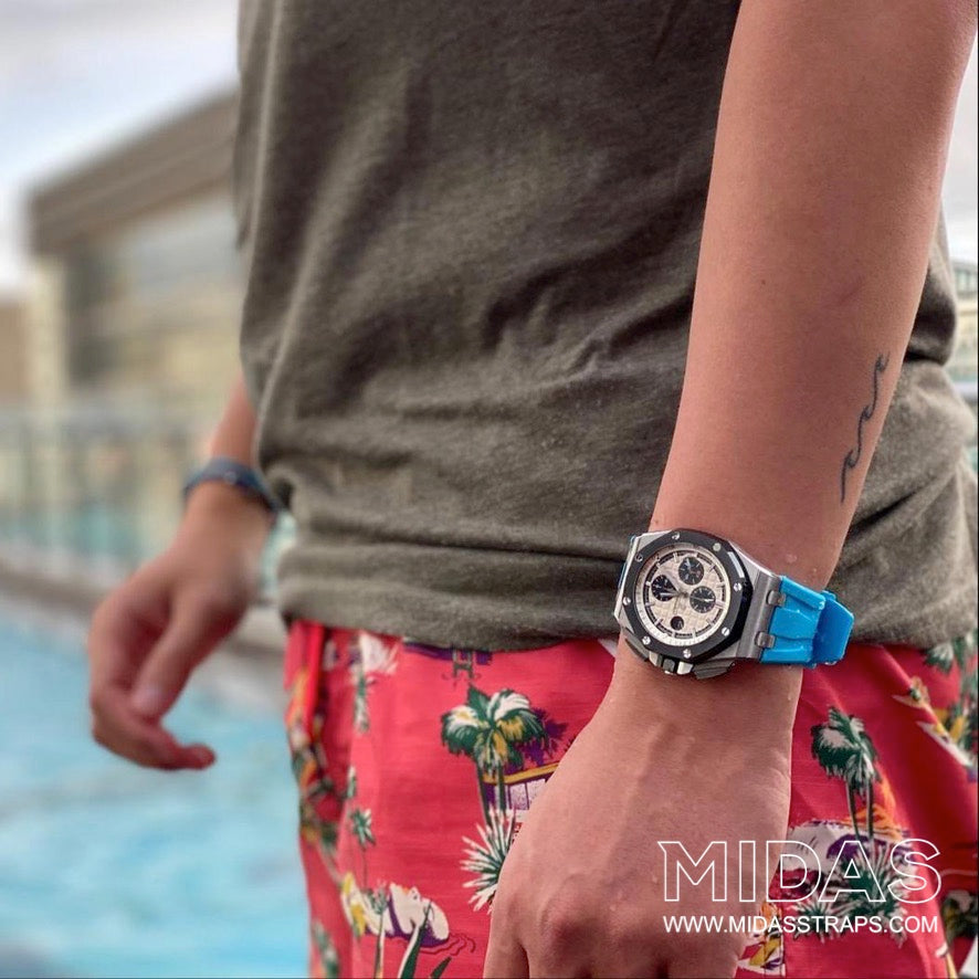 Riviera Blue Rubber Strap, Royal Oak Offshore 44mm