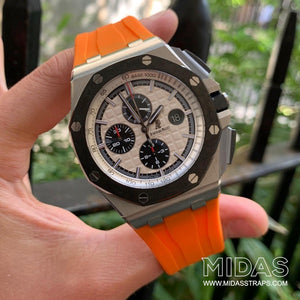 Fresh Orange Rubber Strap for Audemars Piguet Royal Oak Offshore 44mm