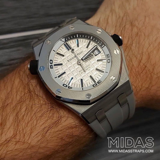 Grey Rubber Strap, Royal Oak Offshore 42mm
