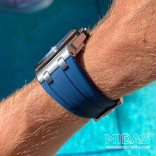 Load image into Gallery viewer, MIDAS Royal Blue AP Rubber Strap for Audemars Piguet Royal Oak Offshore 42mm